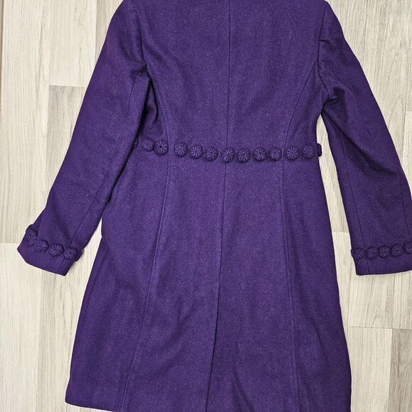 Boden Womens Purple Wool Mid-length Coat Size 6 - Picture 10 of 13